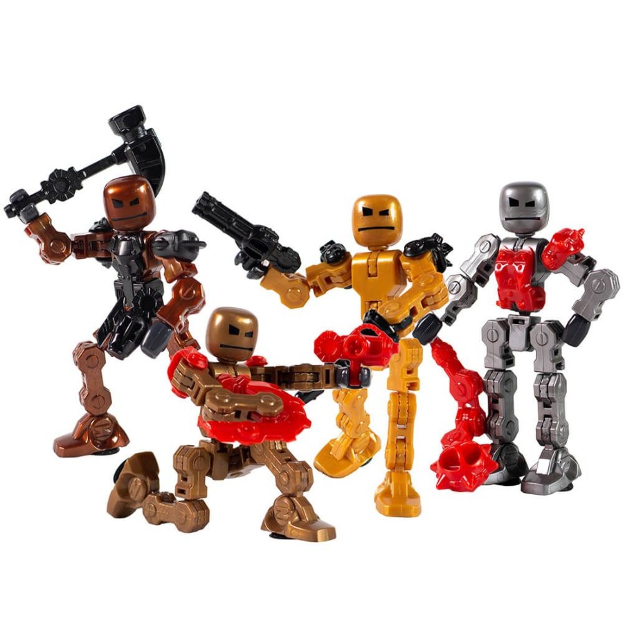 Animation Toys Klikbot | Klikbot - Series 2 Villain, Metallic Colors - Includes Thrash, Bash, Warp And Blaze