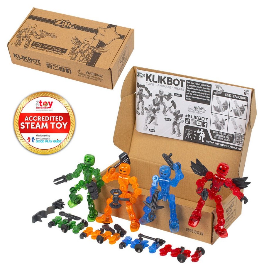 Animation Toys Klikbot | Klikbot - Series 1 Hero - Includes Axil, Helix, Cosmo And Cannon