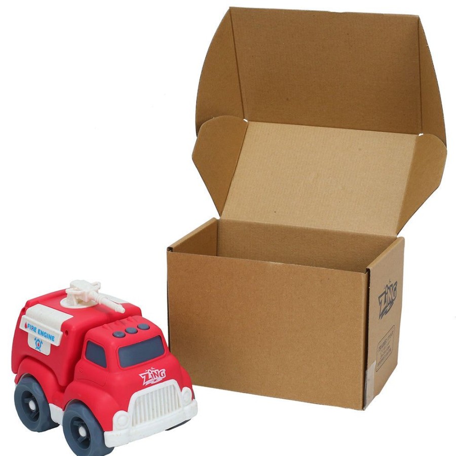 Preschool Toys Zing.Store | Plantastic City Vehicles Single Pack (Medium Size) - Fire Engine