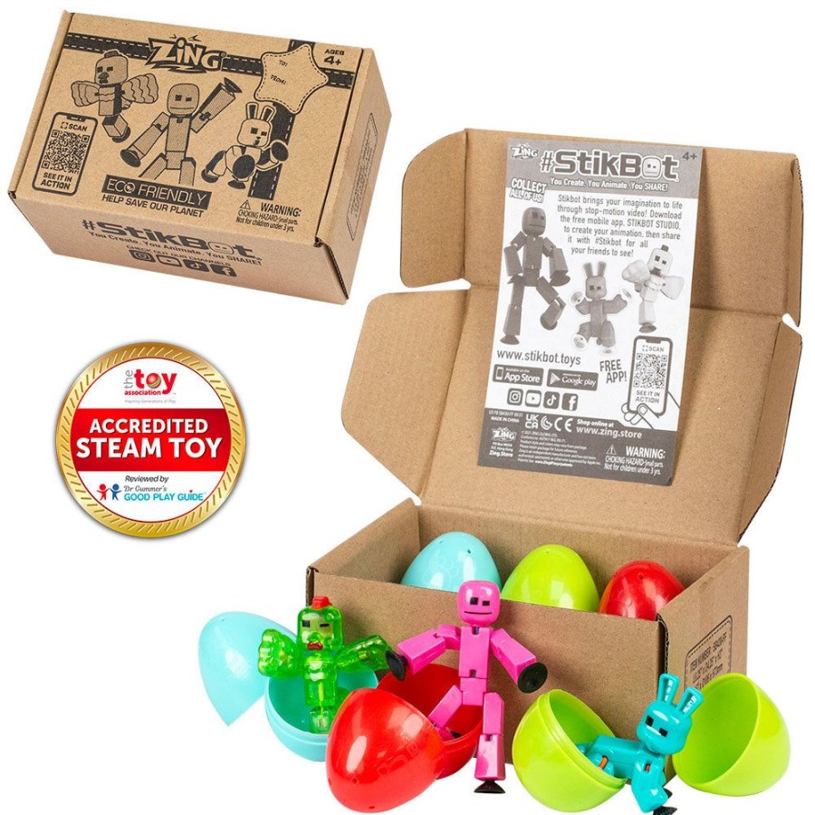 Animation Toys Stikbot | Stikbot 6 Pack Easter Egg Blind Pack - Series 1