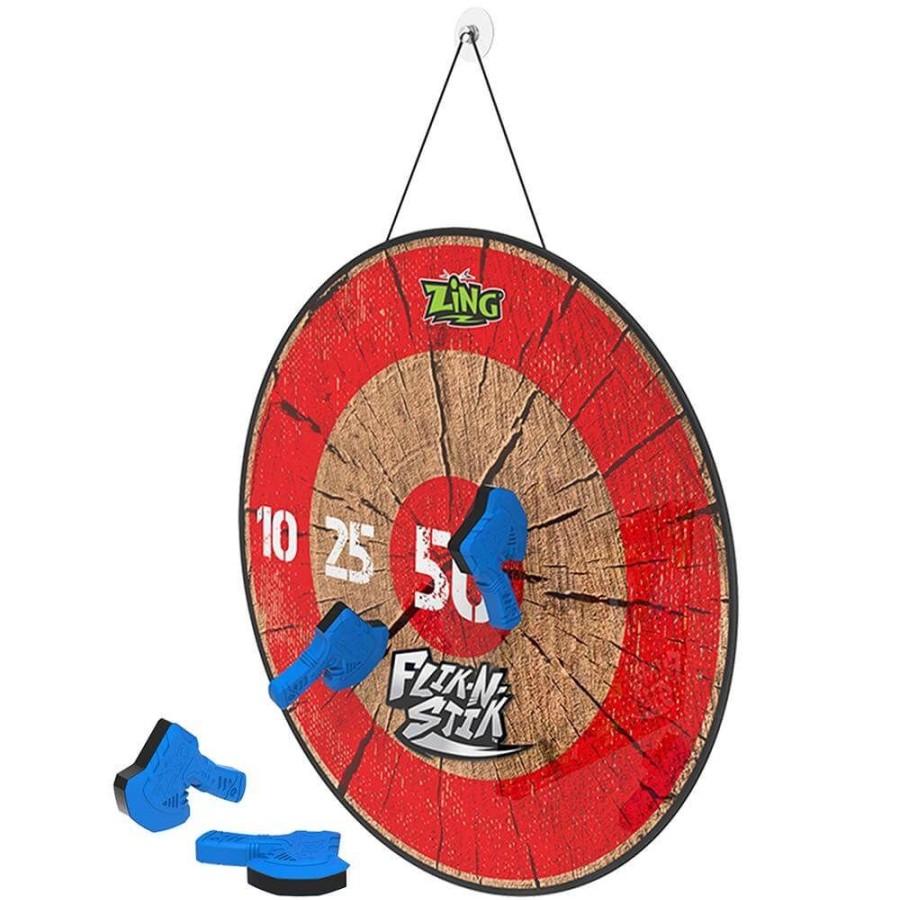 Boomerangs/Throwing Toys Zing | Flik-N-Stik (4 Axes Pack) - Toy Axe Throwing Set With Target