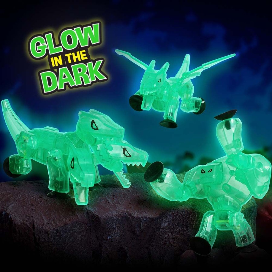 Animation Toys Stikbot | Stikbot Glow-In-The-Dark Mega Monsters 3 Pack Bundle - Cerberus, Gigantus And Scorch