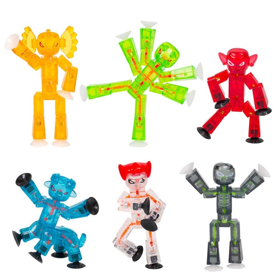 Animation Toys Stikbot | Stikbot Monsters - Complete Set Of 6, Clear Colors