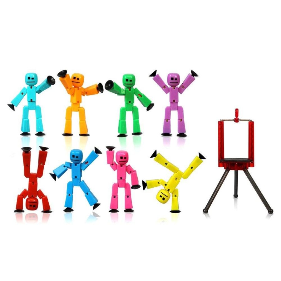 Animation Toys Stikbot | Stikbot - 8 Solid Colors With Tripod