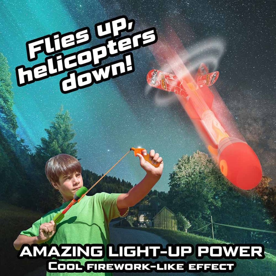 Active Toys Blast Off | Zing Light Up Rockets Launching Combo - Firetek Sky Ripperz 2X, Firetek Heli Howler 2X Combo Pack