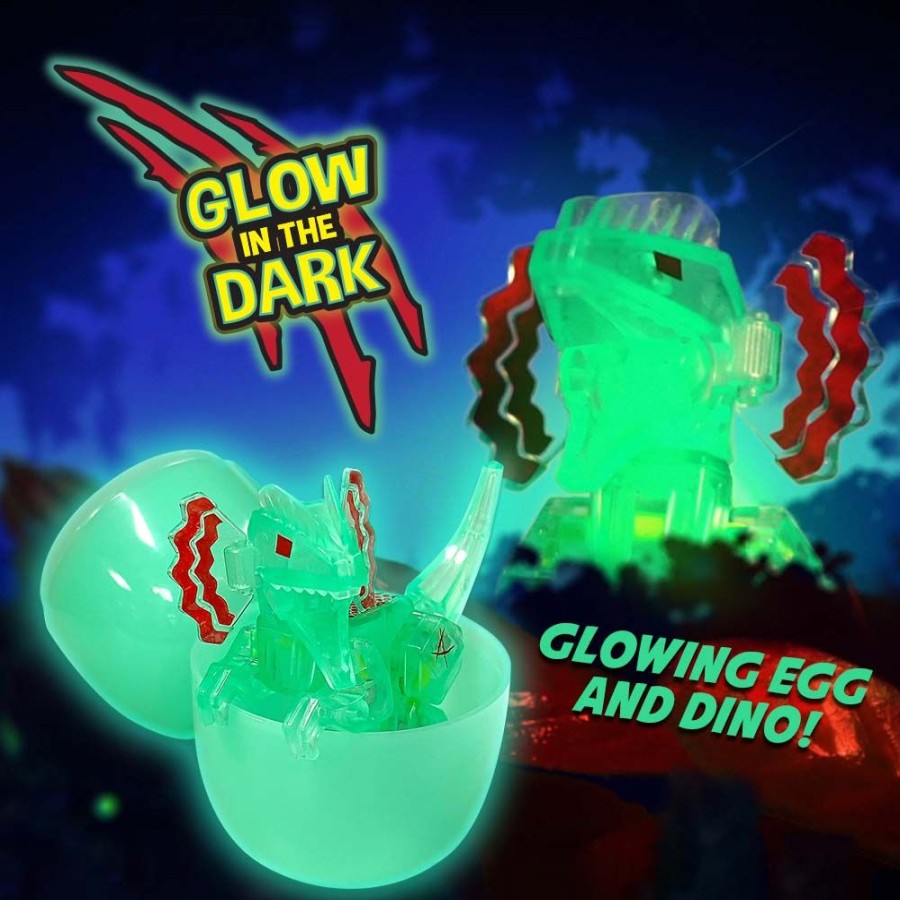 Animation Toys Stikbot | Stikbot Glow-In-The-Dark Dino Egg 7 Pack Bundle