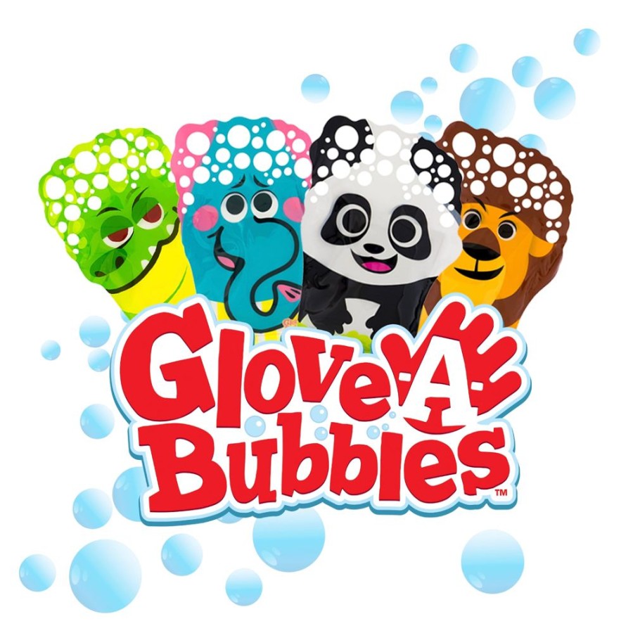 Preschool Toys Glove-A-Bubbles | Glove-A-Bubbles 4 Pack: 1 Elephant, 1 Lion, 1 Panda, 1 Alligator