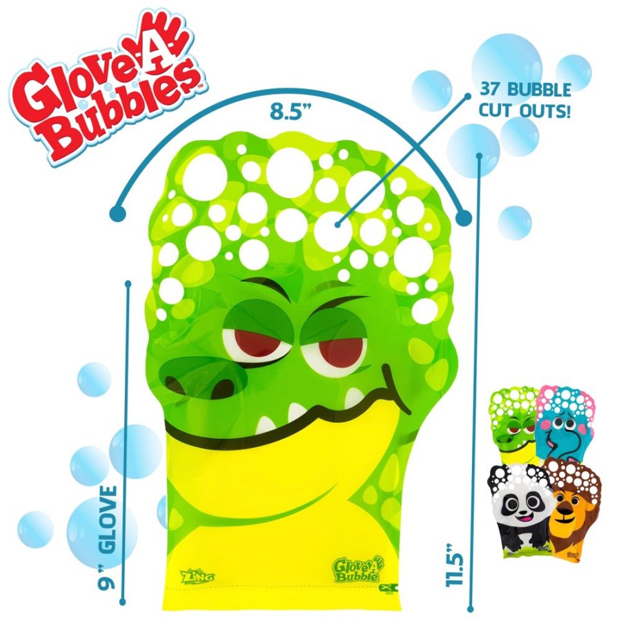 Preschool Toys Glove-A-Bubbles | Glove-A-Bubbles 4 Pack: 1 Elephant, 1 Lion, 1 Panda, 1 Alligator