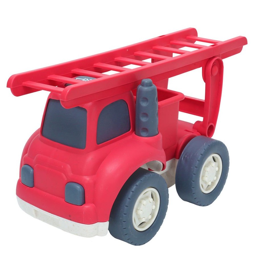 Preschool Toys Zing.Store | Plantastic City Vehicles Single Pack (Large Size) - Ladder Truck