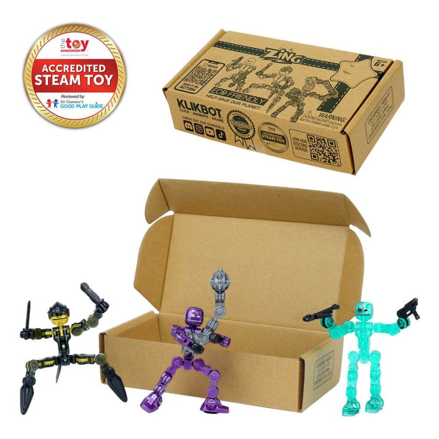 Animation Toys Klikbot | Klikbot - Special Galaxy 3 Pack, Includes Ice, Maze And Scorpion