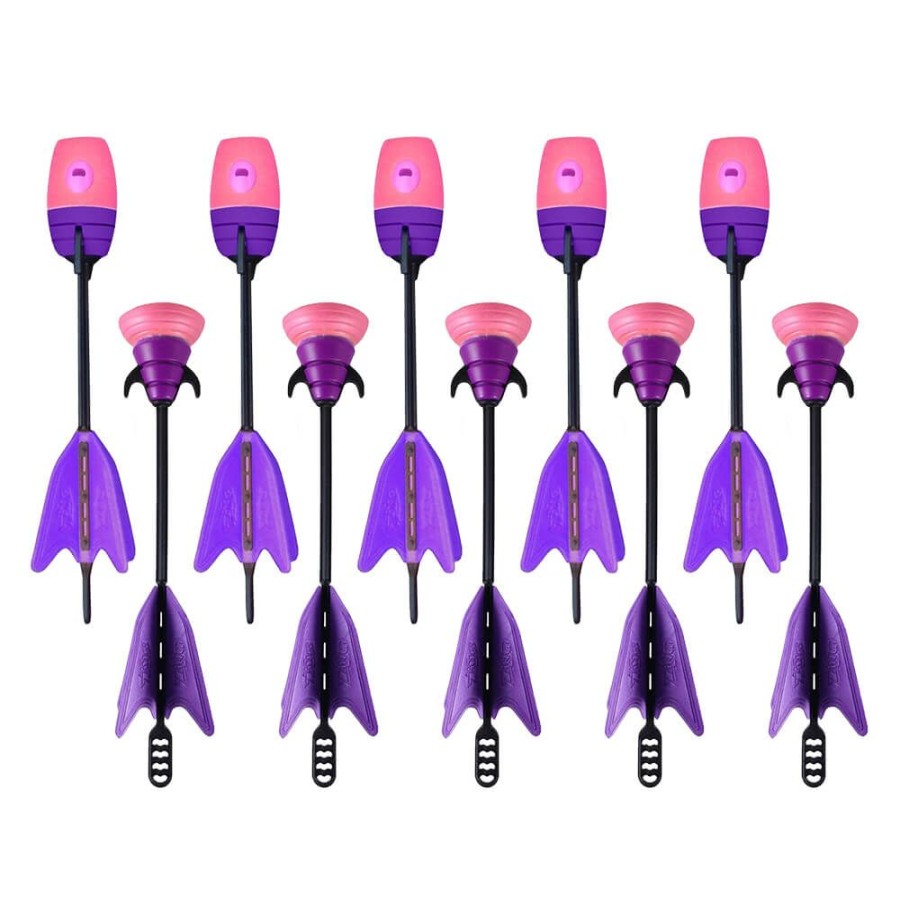 Accessories & Refills Cross Branding | Zing Z-Ammo 10 Units Extra Suction Cup And Bounce Back Whistle Arrow Refills Purple