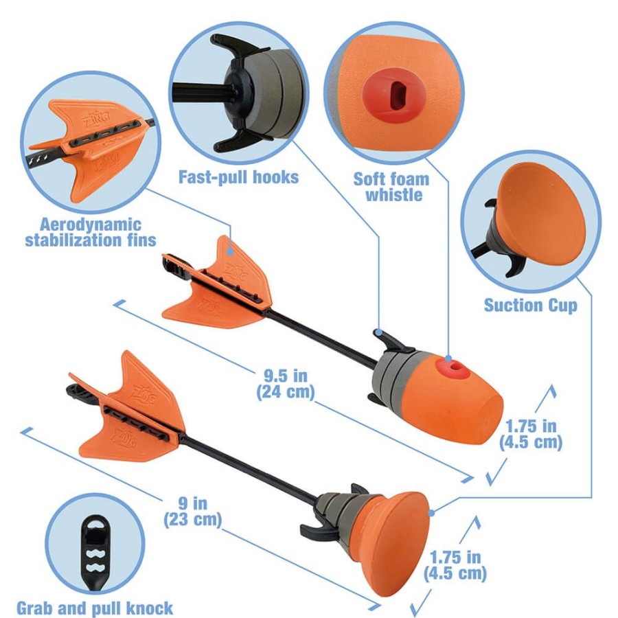 Accessories & Refills Cross Branding | Zing Z-Ammo 10 Units Extra Suction Cup And Bounce Back Whistle Arrow Refills Purple