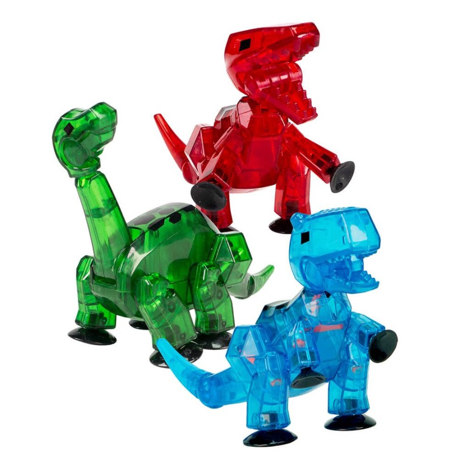 Animation Toys Stikbot | Stikbot Mega Dino 3 Pack - Brontosaurus, T-Rex, And Carnotaurus