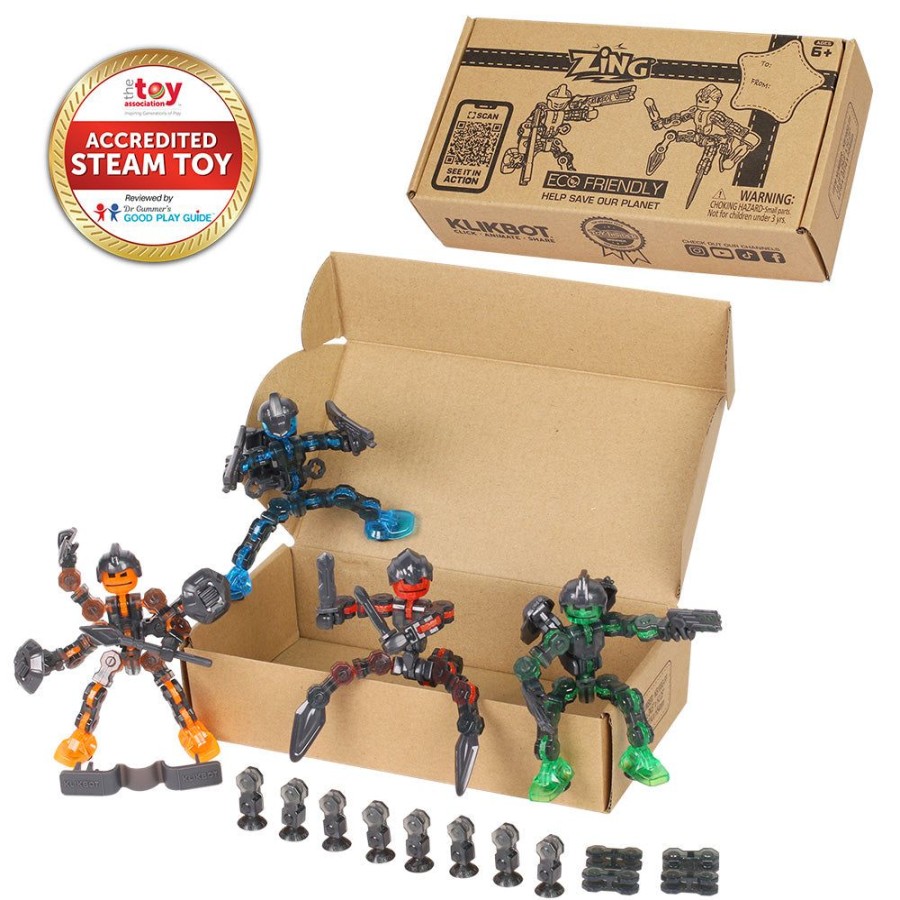 Animation Toys Klikbot | Klikbot - Series 3 Guardian, New Characters & Weapons, Includes Blitz, Sabre, Barrage And Tempest